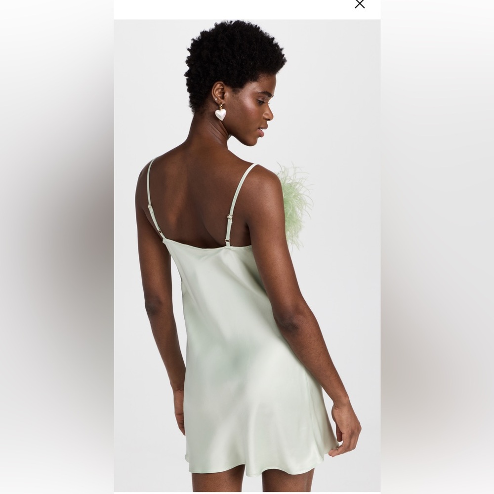 Sleeper boheme mini slip dress with feathers - Picture 2 of 2